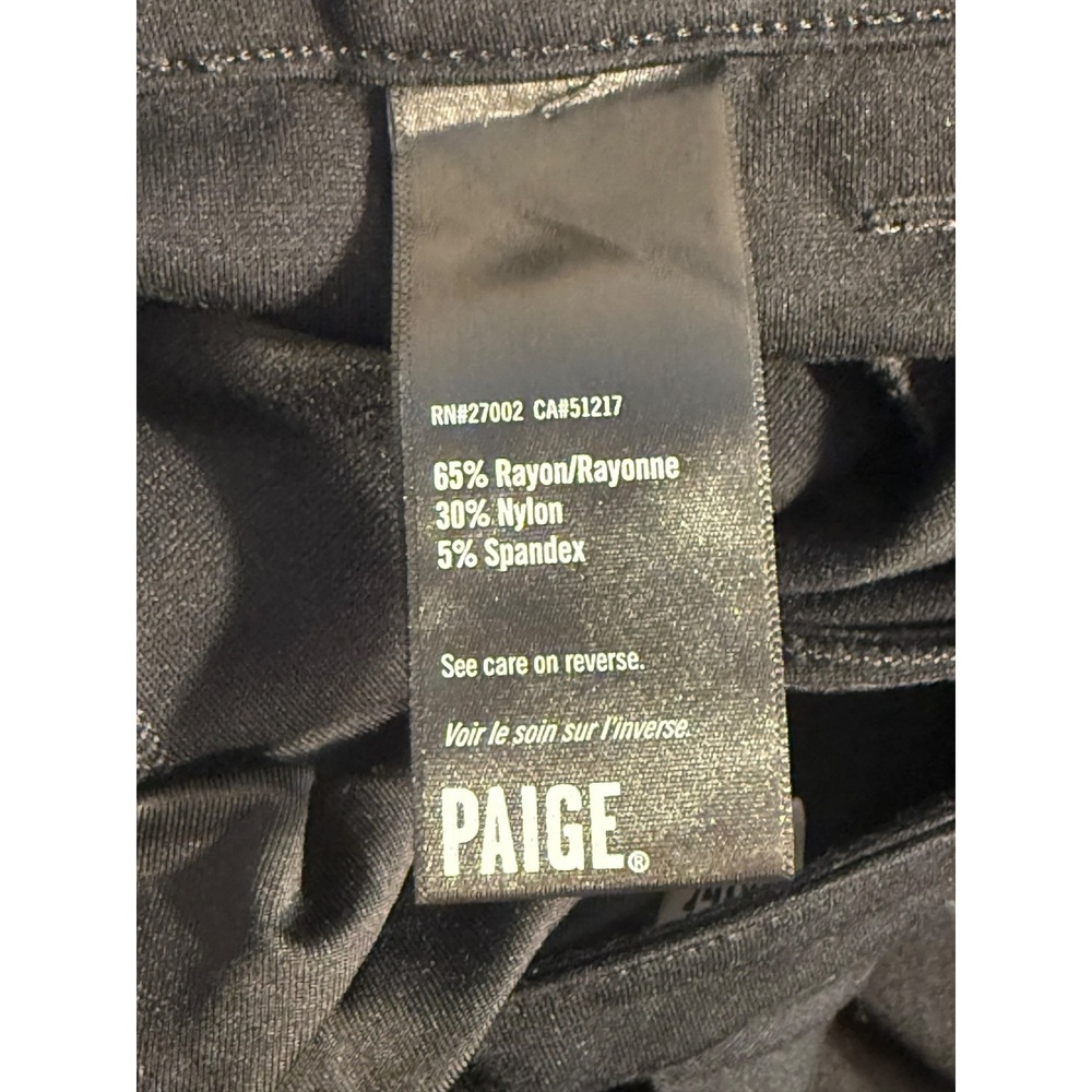 Paige Stafford Trousers Transcend Knit Black Pants 38 M807374-1086 NEW - Picture 4 of 7